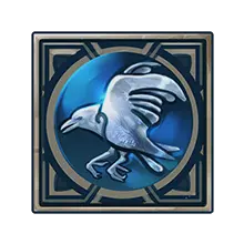 Blauer Rabe Symbol